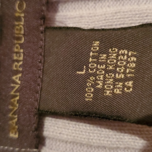 Banana Republic crop sweater size large 100% cotton, short sleeves, soft lilac - Picture 2 of 4